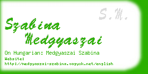 szabina medgyaszai business card